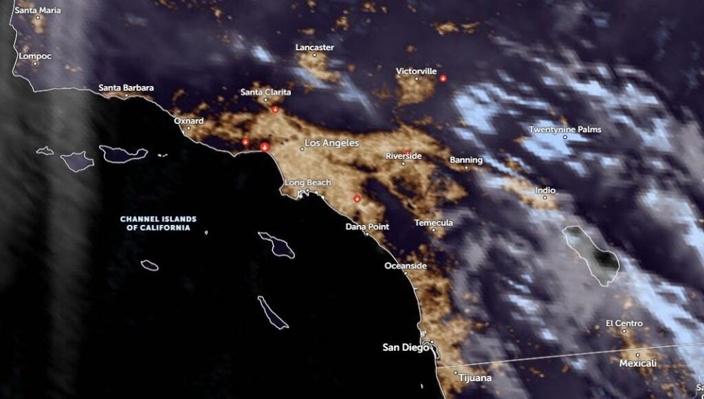 Palisades fire map